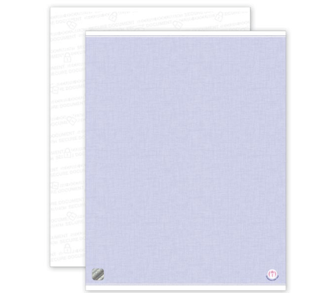 Blue High Security Paper