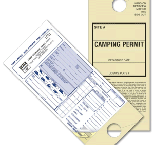 Camping Permit Mirror Tag