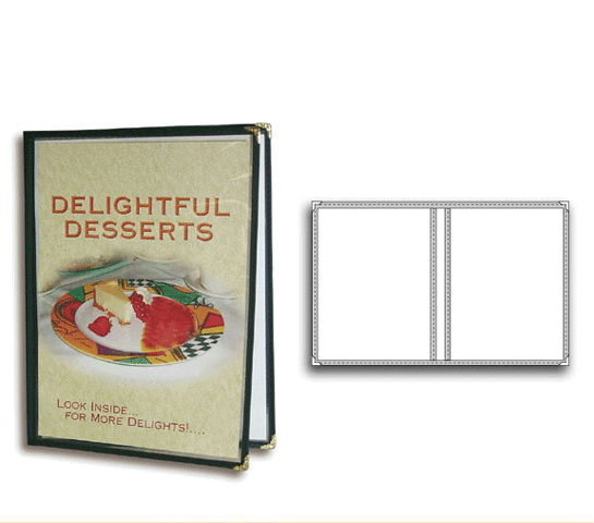 Clear Menu Cover (11" Double Panel)