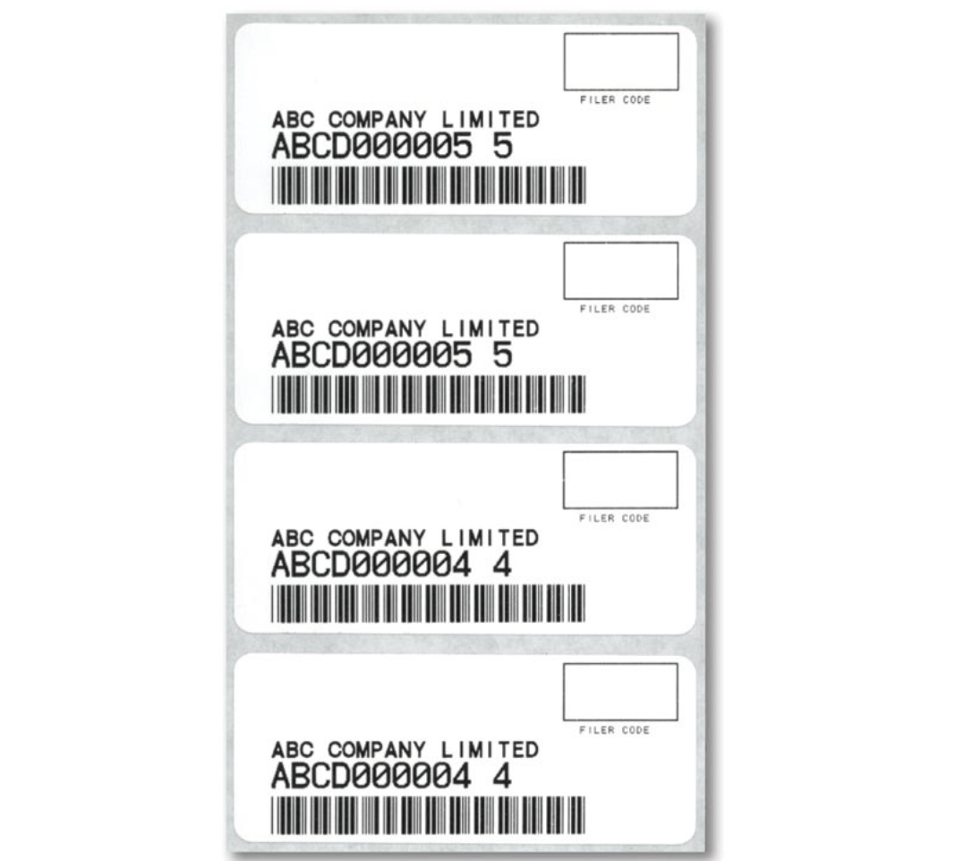 PAPS Bar Code Label