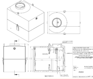 Pumpout Concrete Sewage 2500 Gallon Tank